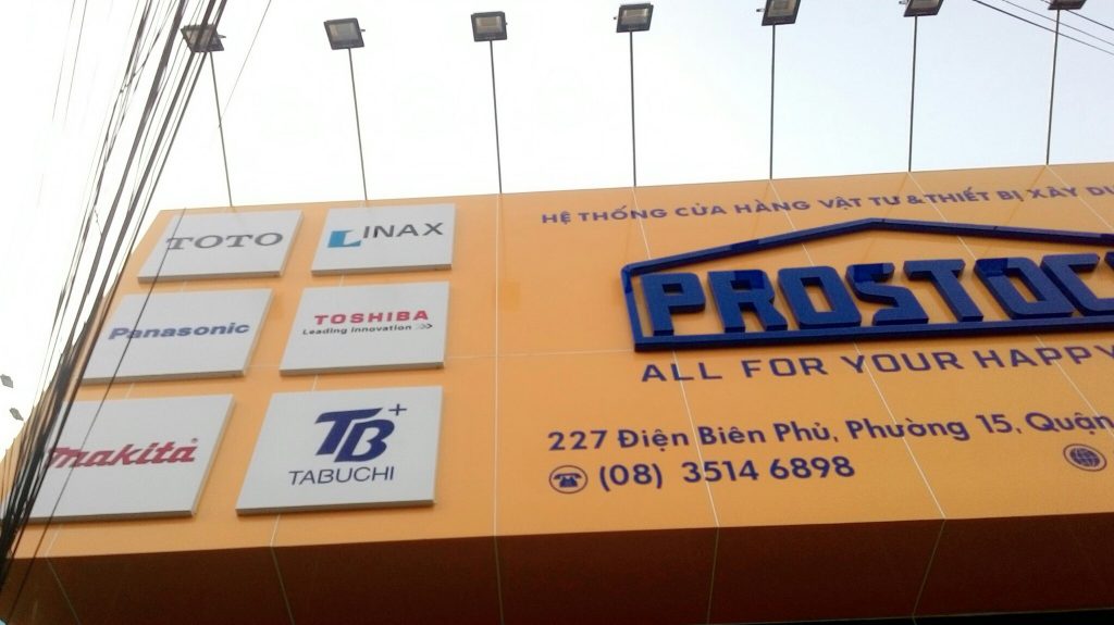 Bảng hiệu Alu công ty QH Prostock